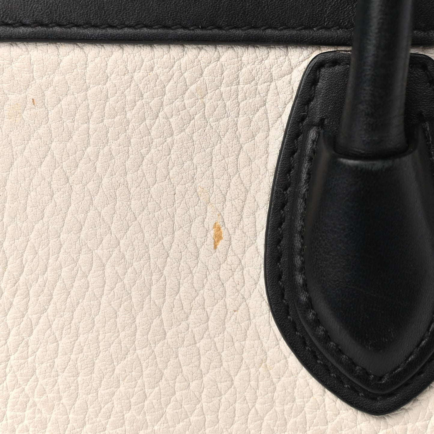 Bullhide Calfskin Nubuck Bi-Color Nano Luggage Black White