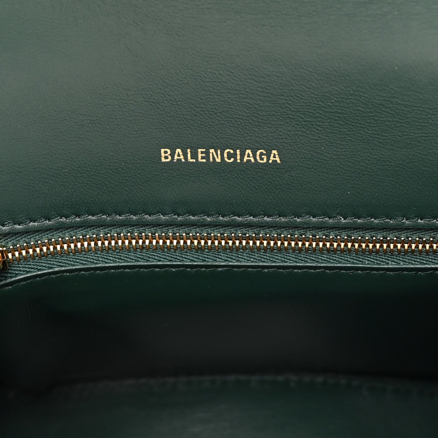 Shiny Calfskin Crocodile Embossed Small Hourglass Top Handle Bag Forest Green