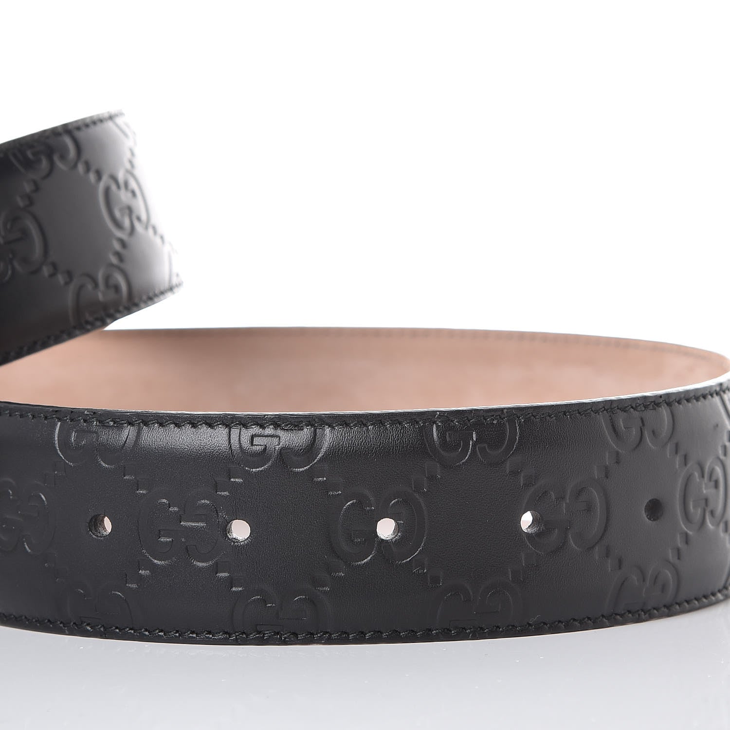 Gucci Guccissima Signature Interlocking G 40mm Belt 90 36 Black 5 of 6