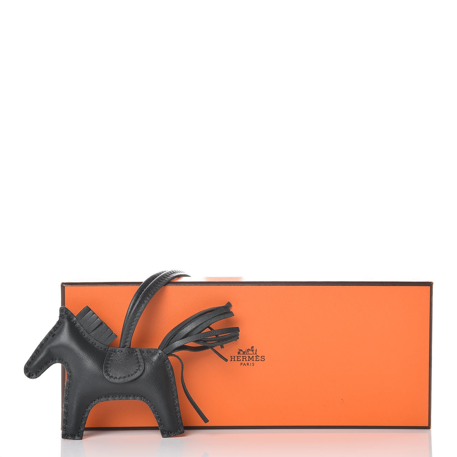 Hermes Milo Lambskin Grigri Rodeo Horse Bag Charm PM Vert Cypress 5 of 5