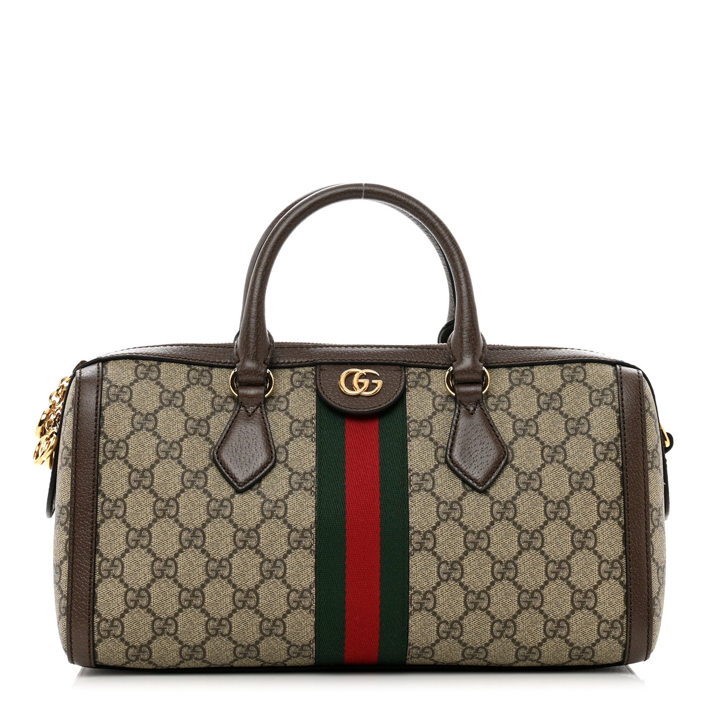 GG Supreme Monogram Web Medium Ophidia Boston Brown