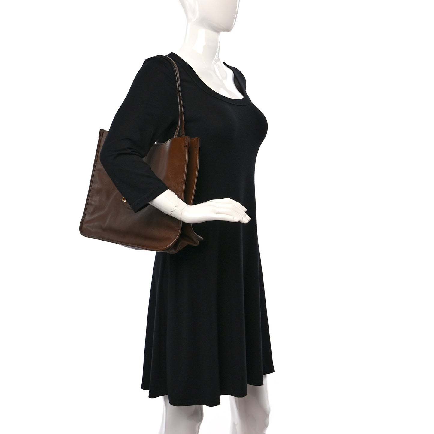 New Sakai Calfskin Lux Horsebit 1955 Tote Bag Brown Sugar