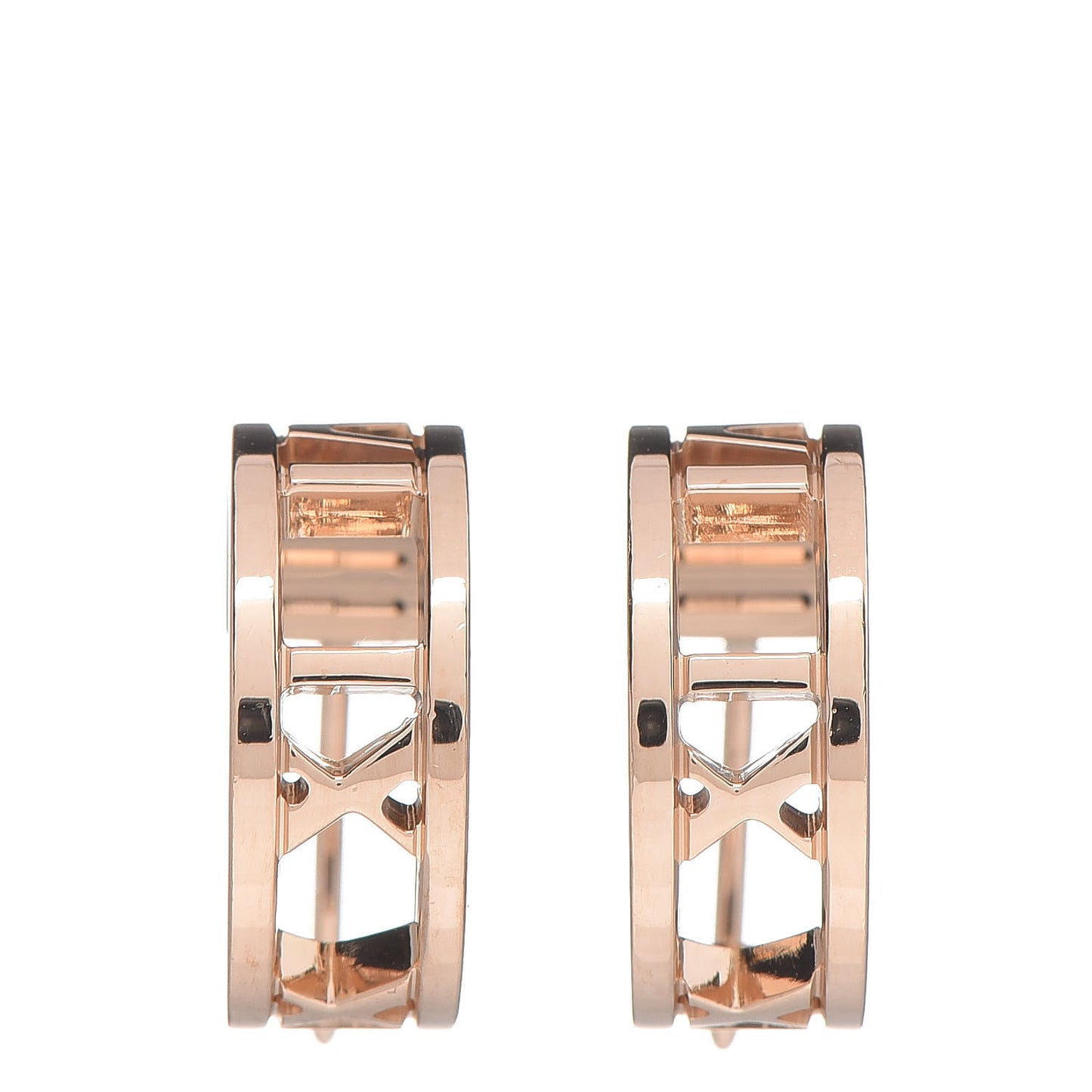 18K Rose Gold Mini Atlas Hoop Earrings