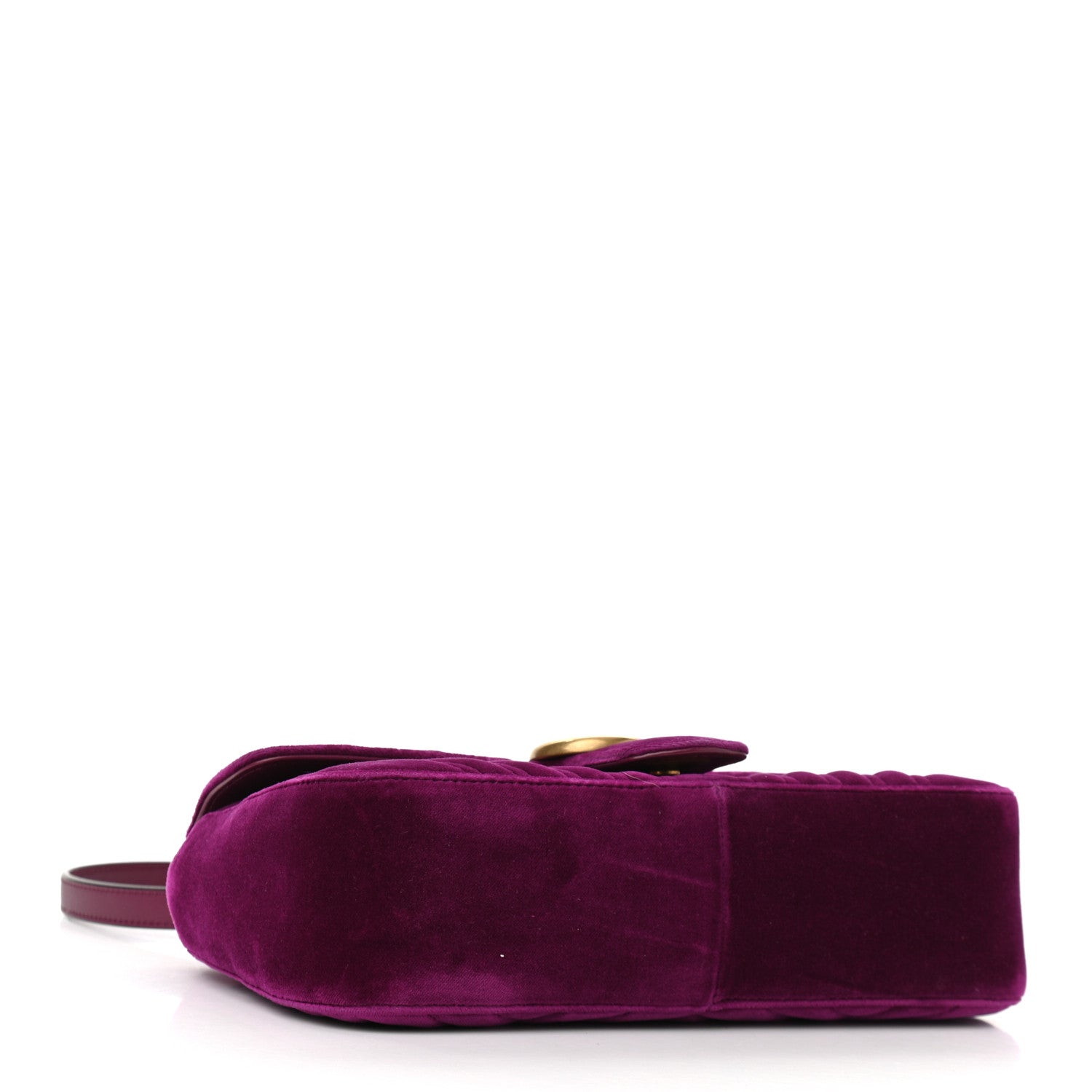 Gucci Velvet Matelasse Small GG Marmont Shoulder Bag Fuchsia Violet Cyclamen 4 of 10