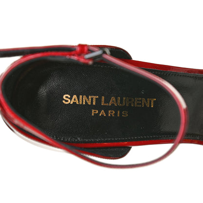 Saint Laurent Patent Opyum 110 Sandals 41 Hot Red 10 of 11