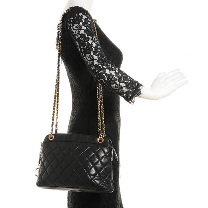 Chanel Lambskin Quilted Shoulder Bag Black 2 of 8