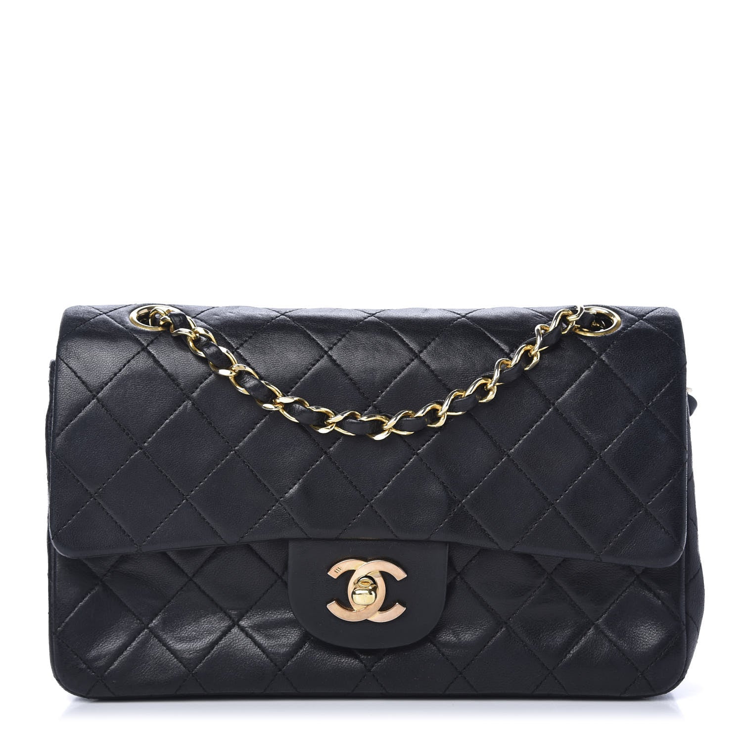 Chanel Lambskin Quilted Small Double Flap Black 1 of 12