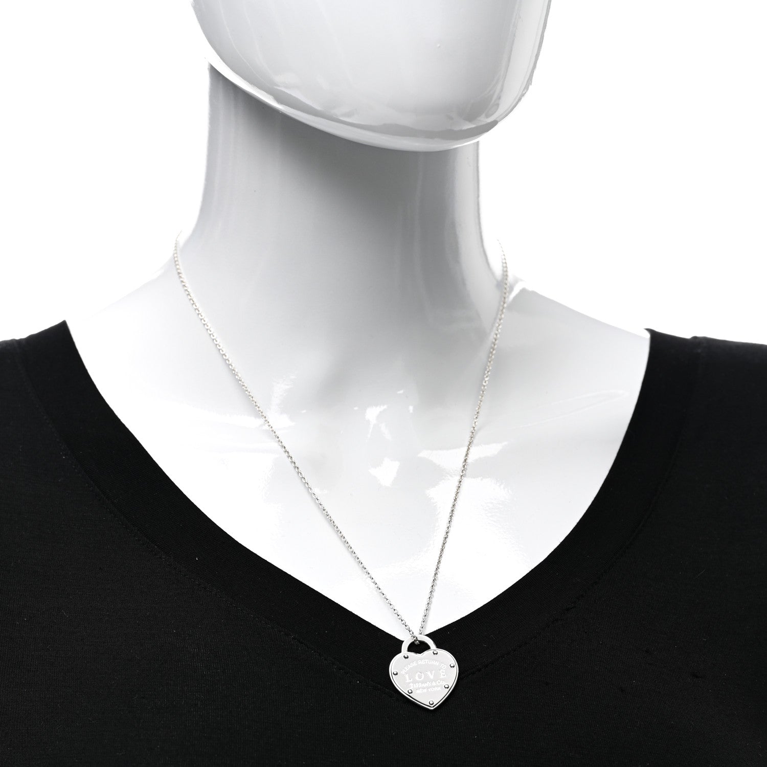 Tiffany Sterling Silver Return To Tiffany Love Pendant Necklace 2 of 4
