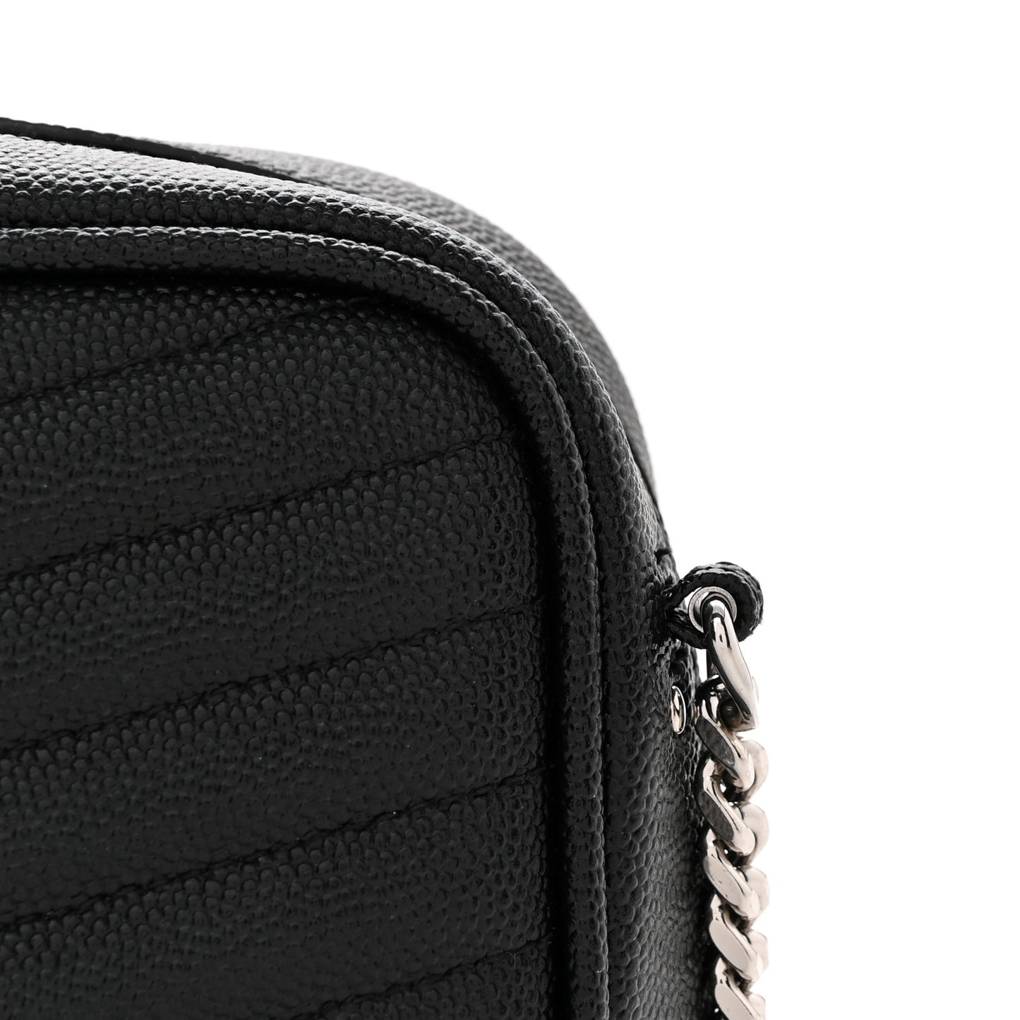 Grain De Poudre Matelasse Monogram Mini Lou Camera Bag Black