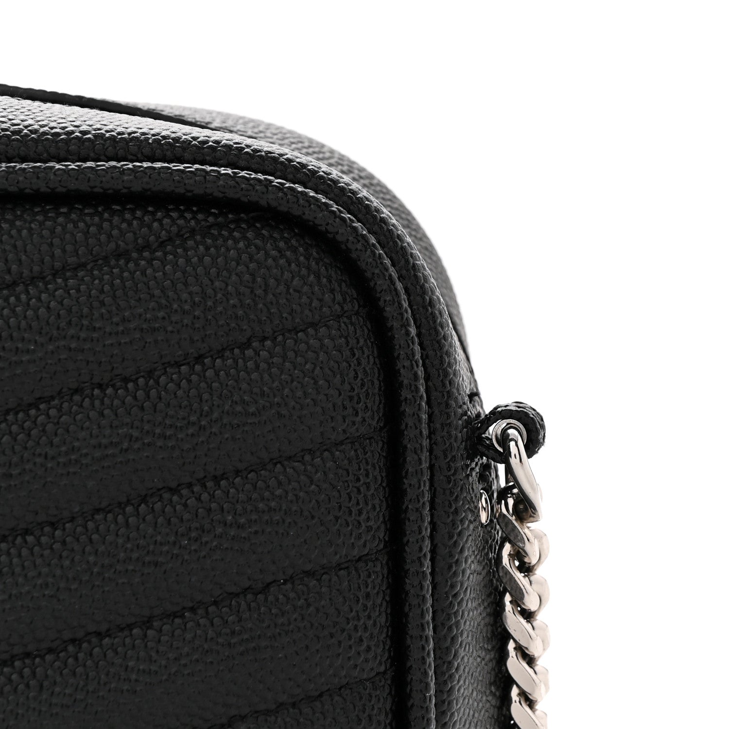Saint Laurent Grain De Poudre Matelasse Monogram Mini Lou Camera Bag Black 12 of 13