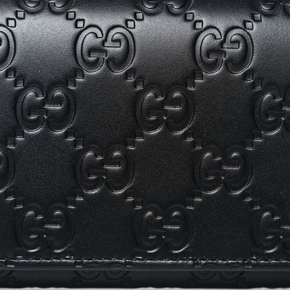 Gucci Guccissima Avel Continental Flap Wallet Black 8 of 9