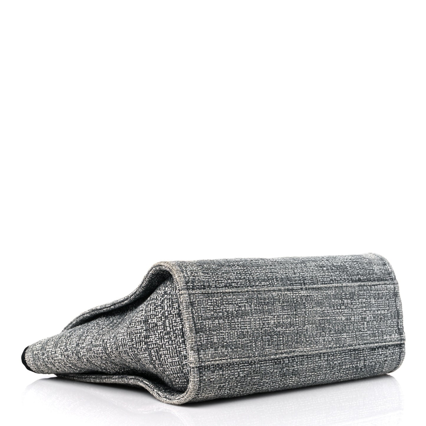 Straw Lurex Small Deauville Tote Charcoal