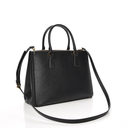 Prada Saffiano Medium Galleria Double Zip Tote Black 4 of 8
