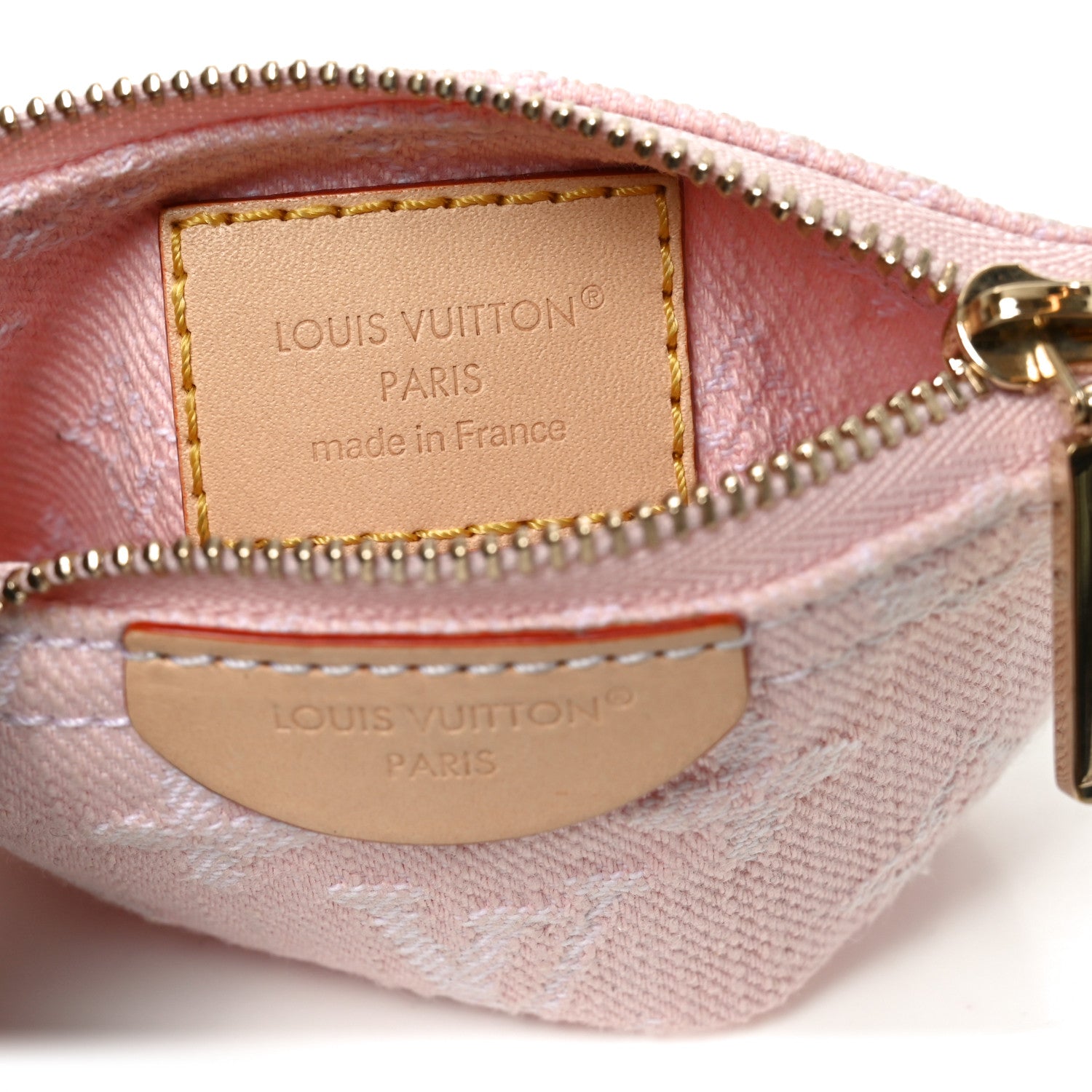 Louis Vuitton Monogram Denim Key Pouch Washed Pink 1912766