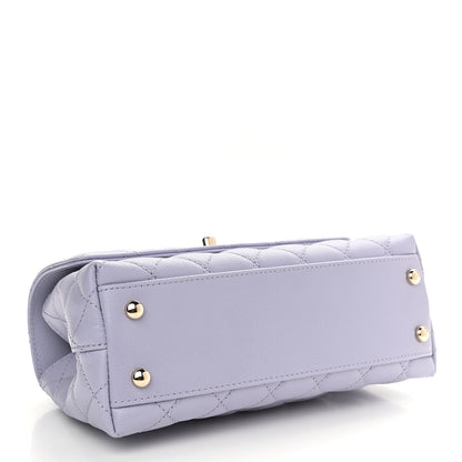 Chanel Caviar Quilted Mini Coco Handle Flap Light Purple 4 of 11