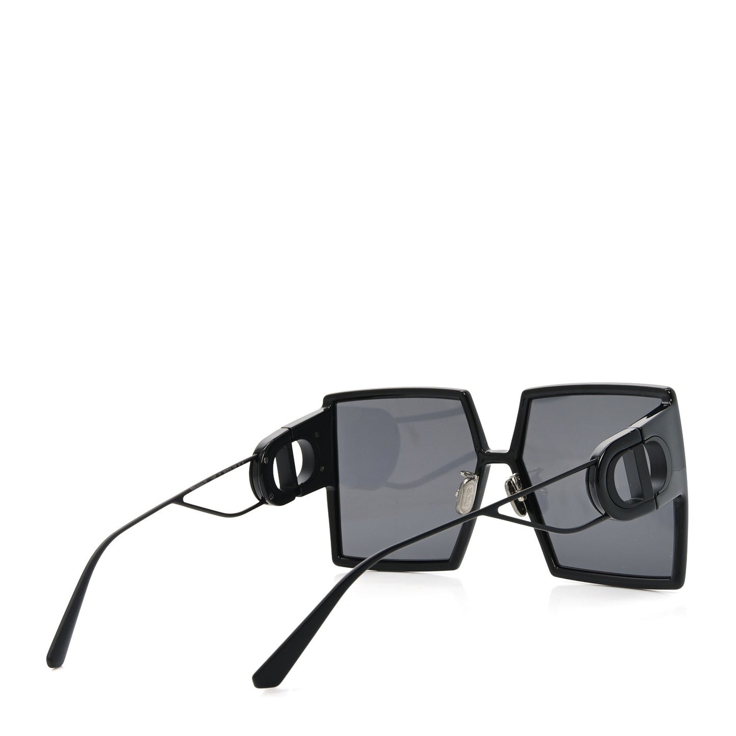 Acetate Monochrome Square 30 Montaigne SU Sunglasses Black