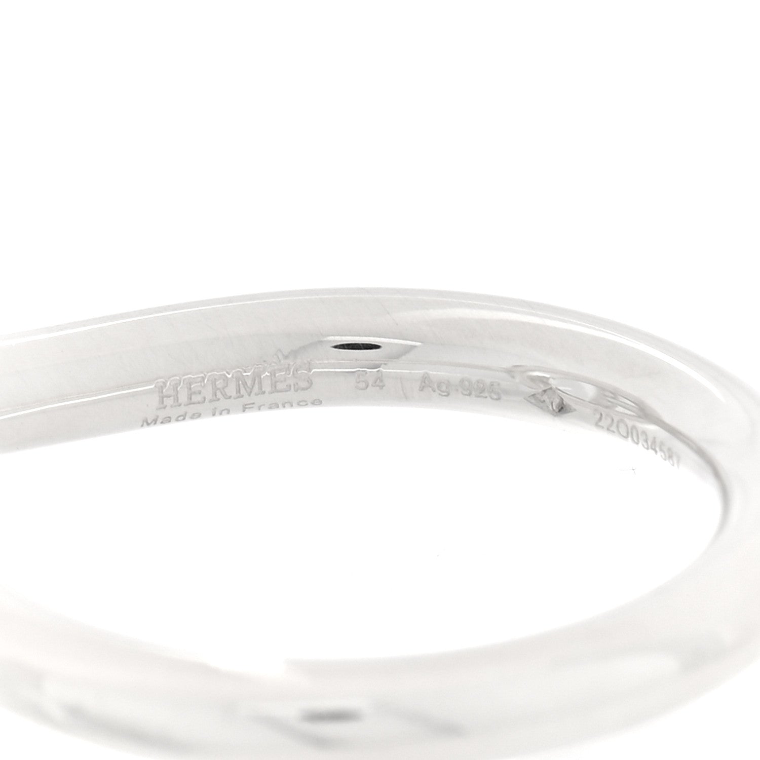 Hermes Sterling Silver GM Echappee Ring 54 6.75 4 of 5