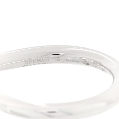 Hermes Sterling Silver GM Echappee Ring 54 6.75 4 of 5