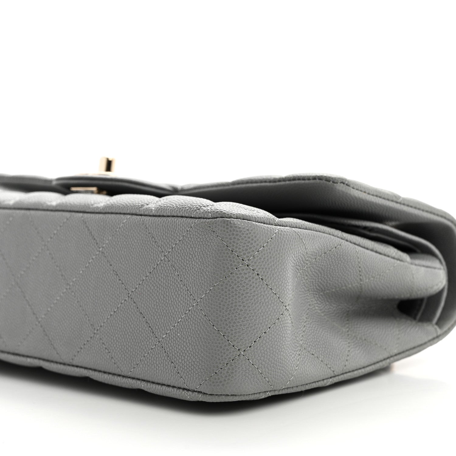 Chanel Caviar Quilted Medium Double Flap Grey 10 of 10