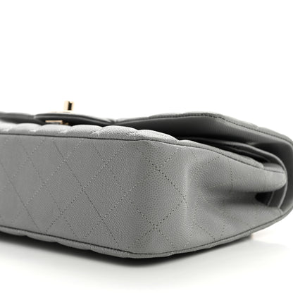 Chanel Caviar Quilted Medium Double Flap Grey 10 of 10