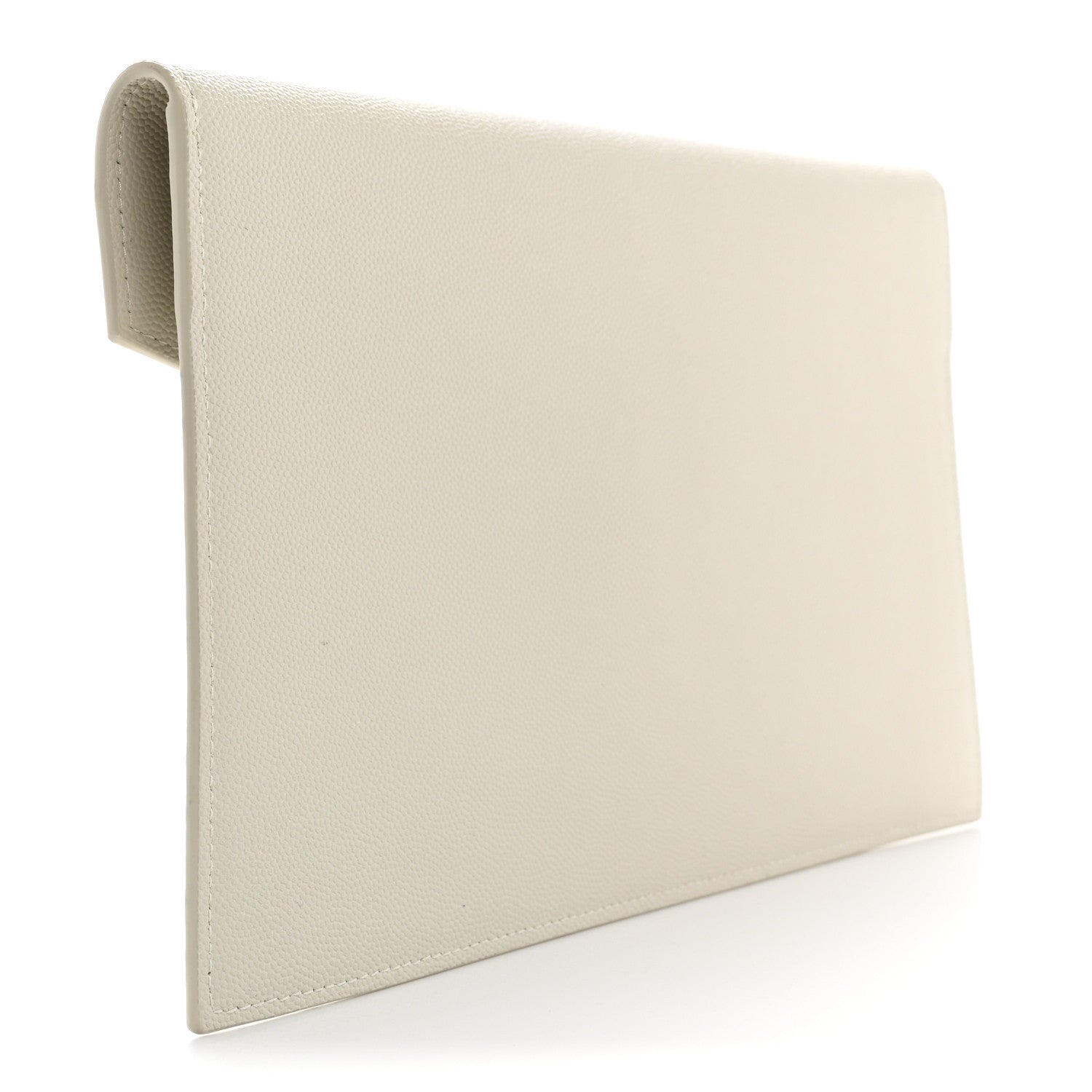 Saint Laurent Grain De Poudre Uptown Pouch Blanc Vintage 3 of 10