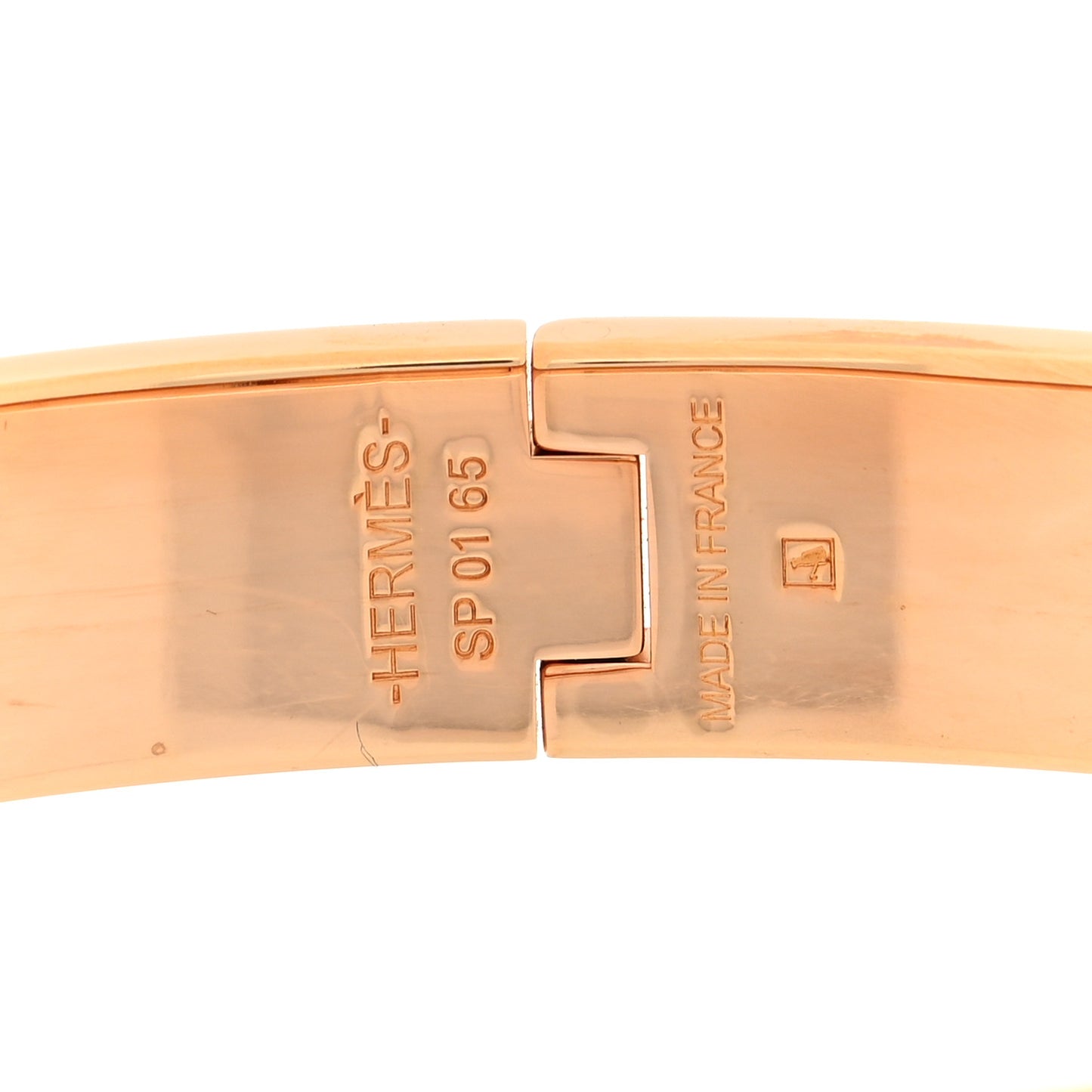 Enamel Charniere Uni Narrow Hinged Bracelet M Black