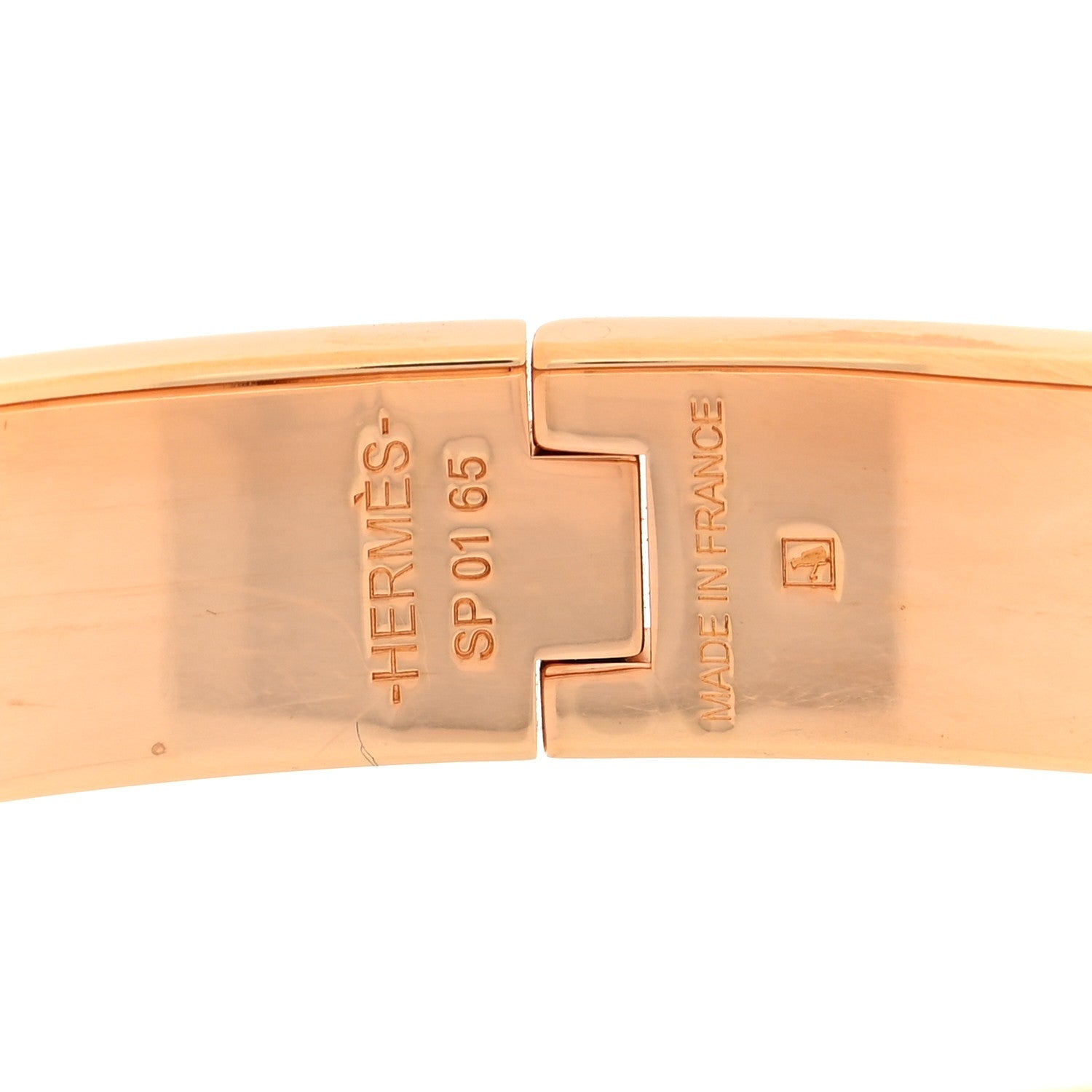 Hermes Enamel Charniere Uni Narrow Hinged Bracelet M Black 4 of 5