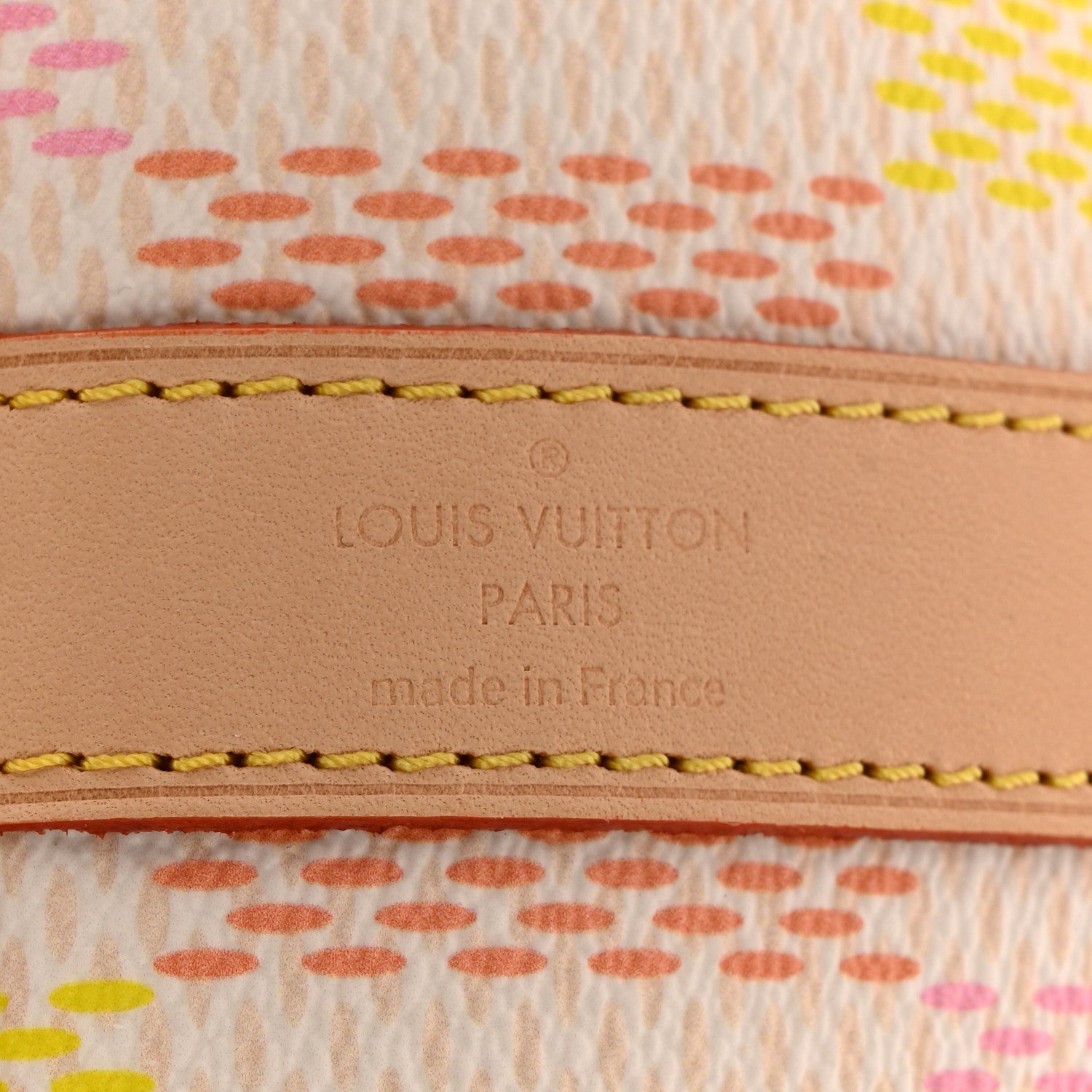 Louis Vuitton LOUIS VUITTON Calfskin Damier Keepall Bandouliere 45 Peach 5 of 14