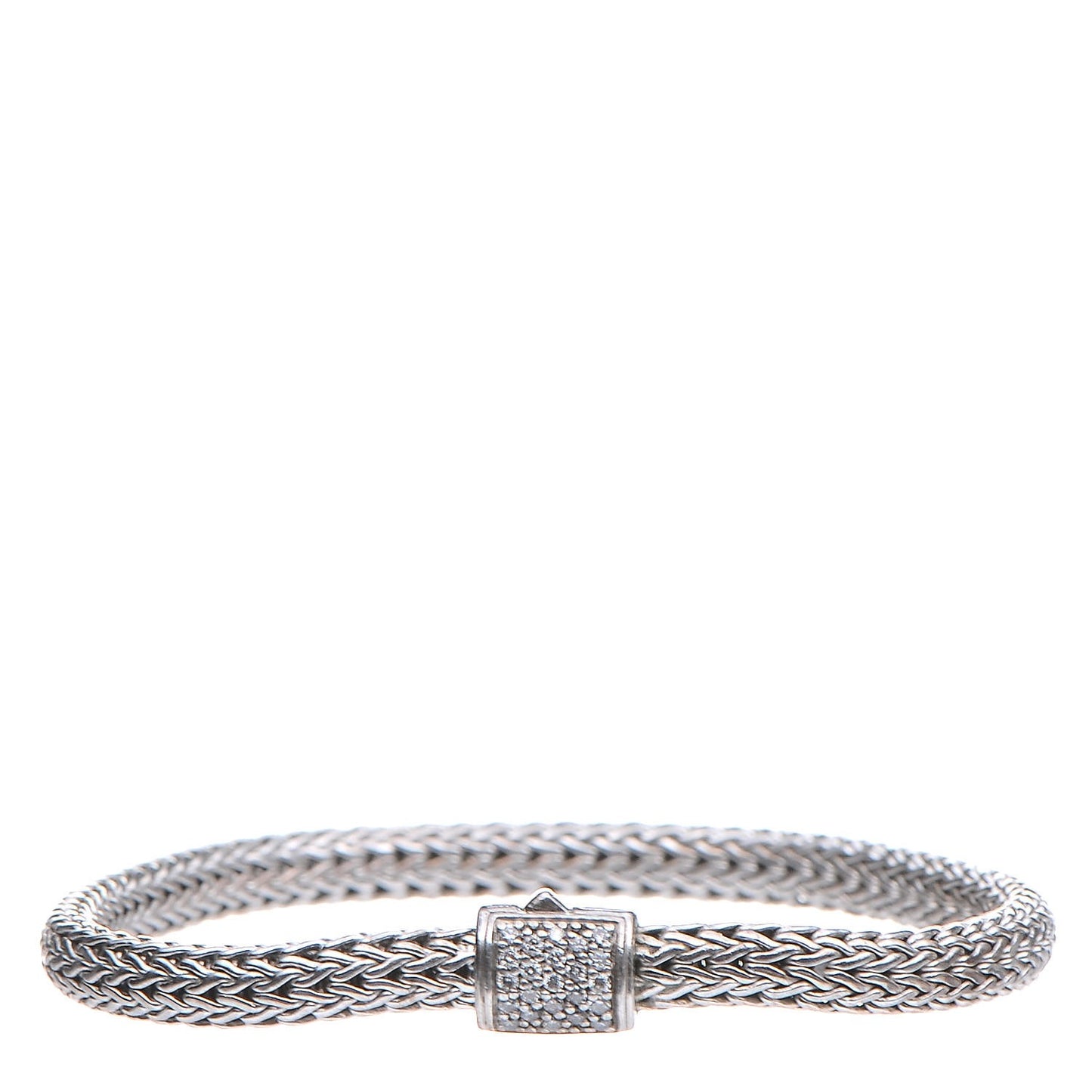 Sterling Silver Diamond Classic Chain Bracelet M