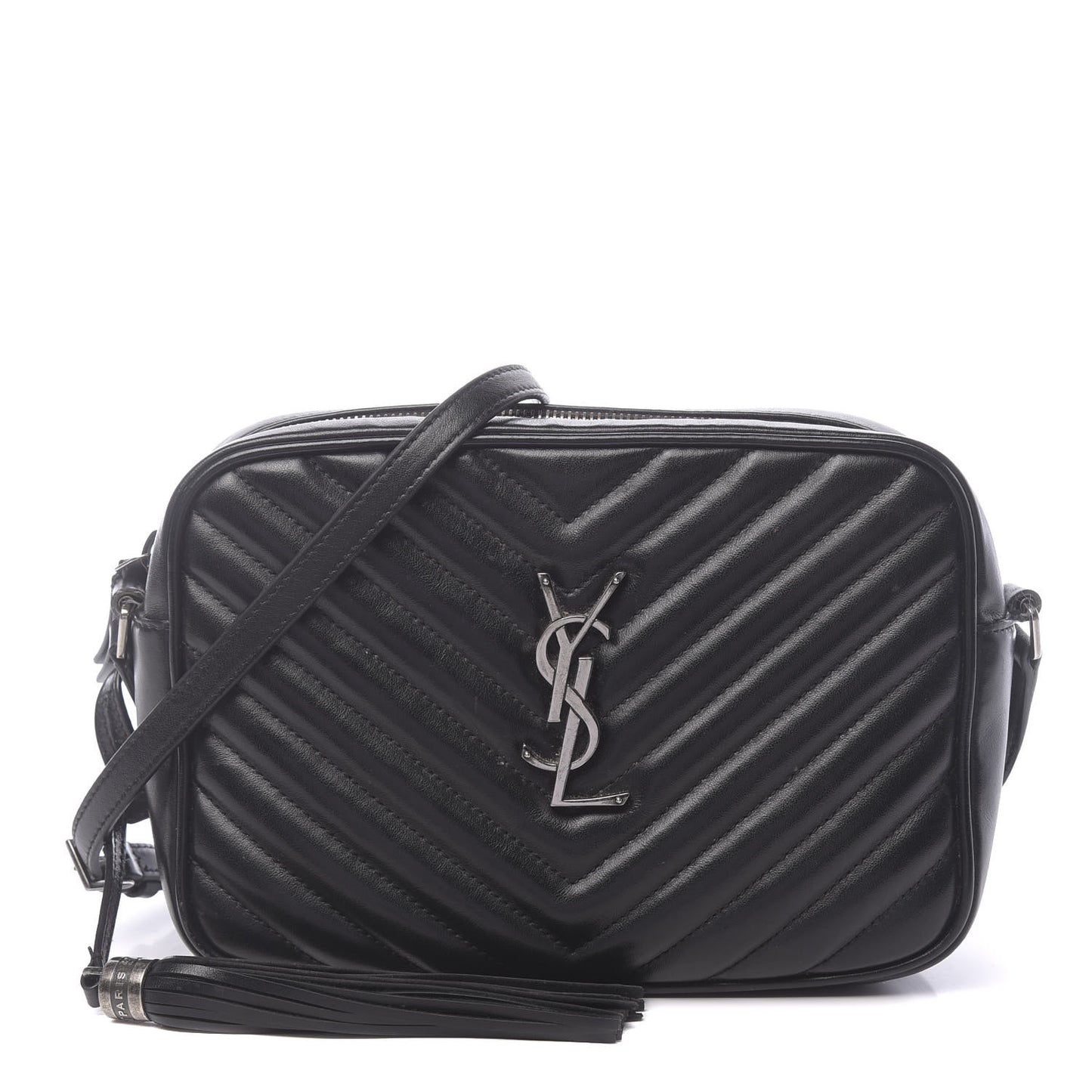 Calfskin Matelasse Monogram Lou Camera Bag Black