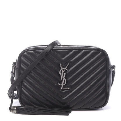 Saint Laurent Calfskin Matelasse Monogram Lou Camera Bag Black 1 of 15