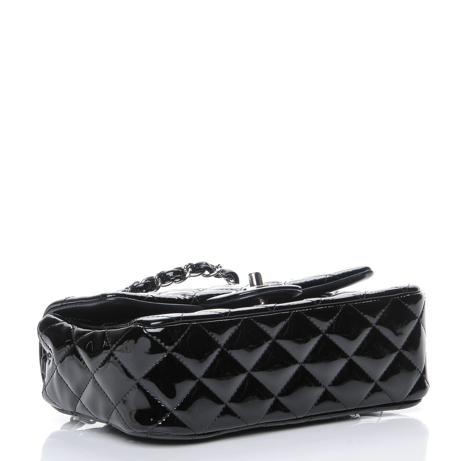 Chanel Patent Calfskin Quilted Mini Rectangular Flap Black 4 of 8