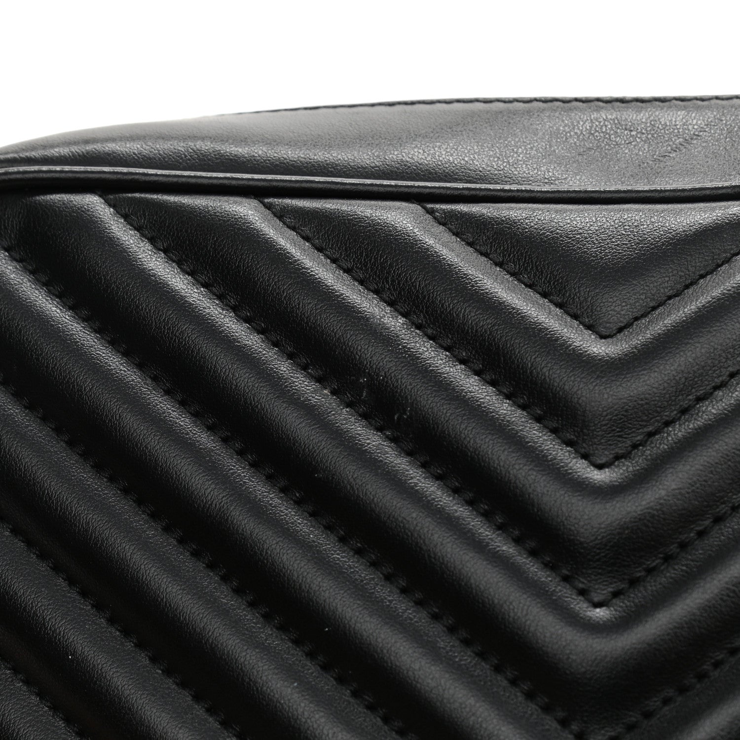 Saint Laurent Calfskin Matelasse Monogram Lou Camera Bag Black 11 of 12