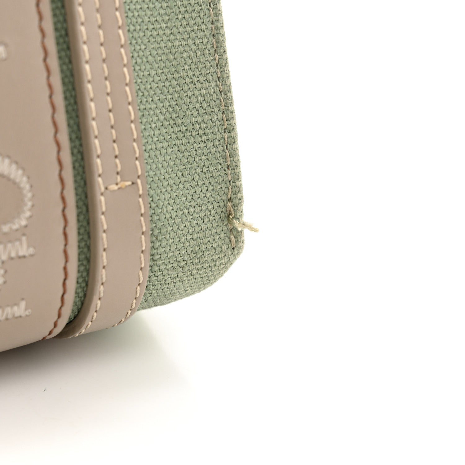 Chloe Cotton Calfskin Mini Woody Ribbon Tote Faded Green 12 of 14
