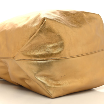 Saint Laurent Lambskin Teddy Drawstring Bag Gold 11 of 12