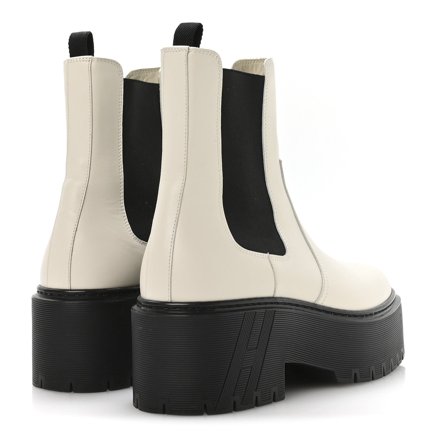 Calfskin Harrow Ankle Boots 38 Beige Glaise