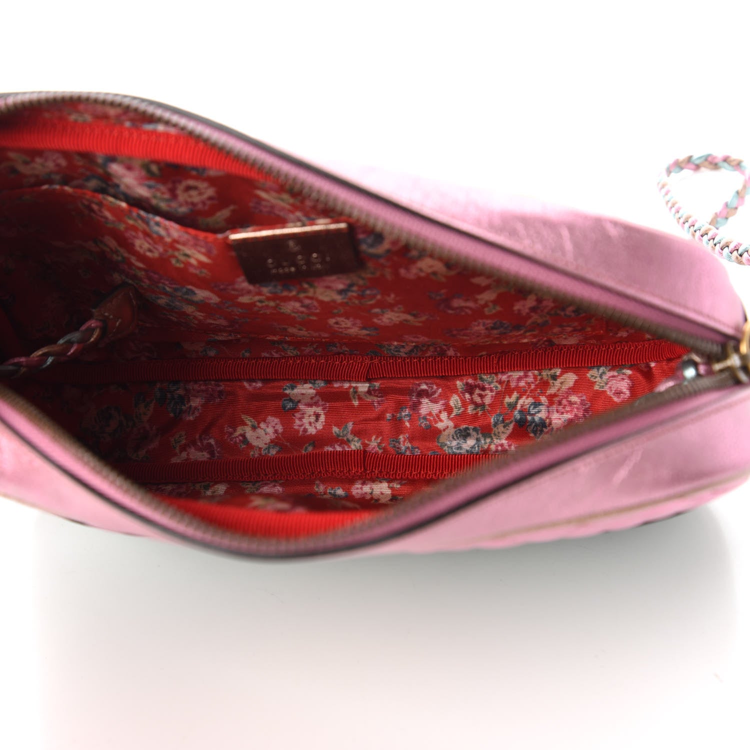 Gucci Laminated Nappa Trapuntata Small Zumi Shoulder Bag Rosa Lago Rame 5 of 10