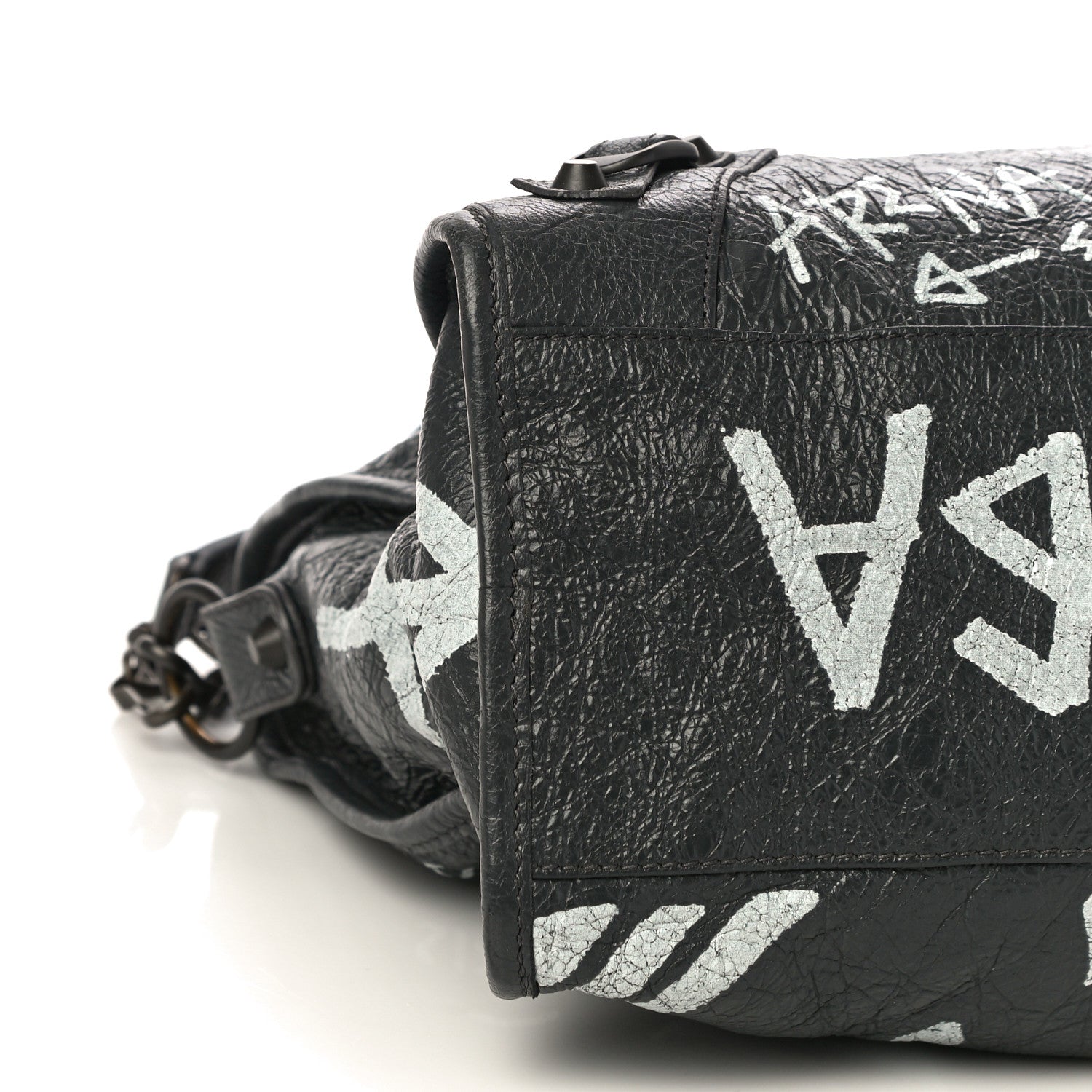 Balenciaga Agneau Arena Graffiti All Over Classic Hardware City Gris Fossile White 8 of 10