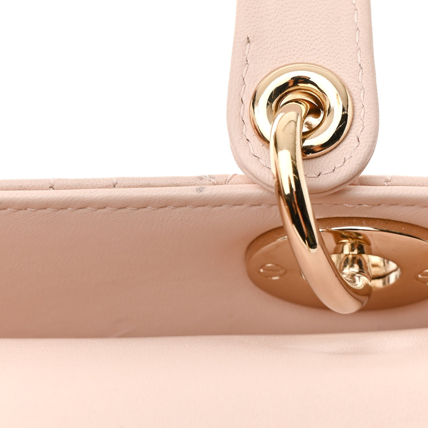 Christian Dior Lambskin Cannage Medium Lady Dior Light Pink 12 of 20