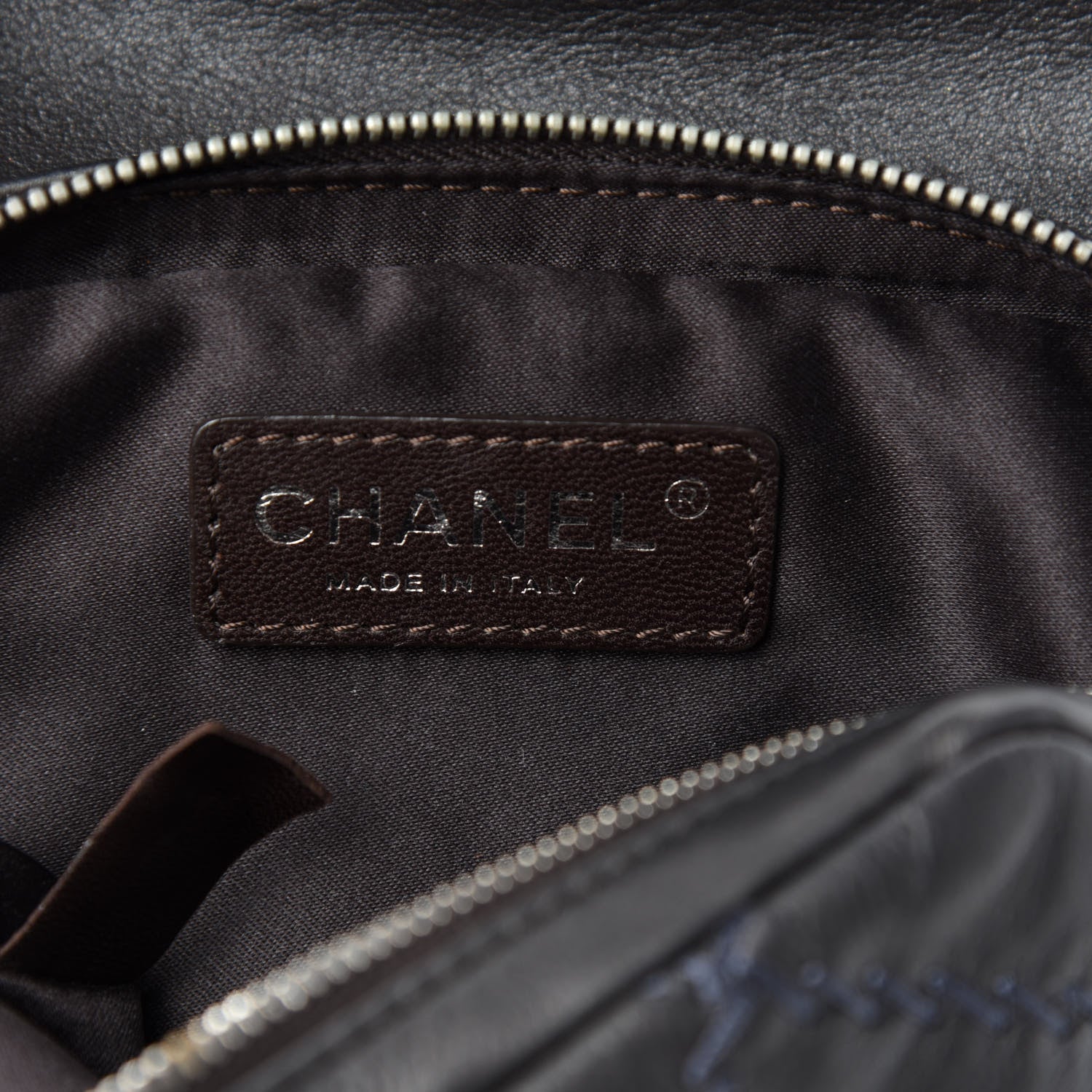 Chanel Metallic Lambskin Stitched New Mini Flap Grey 9 of 12