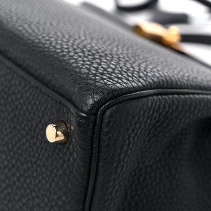 Hermes Taurillon Clemence Kelly Retourne 32 Black 9 of 14