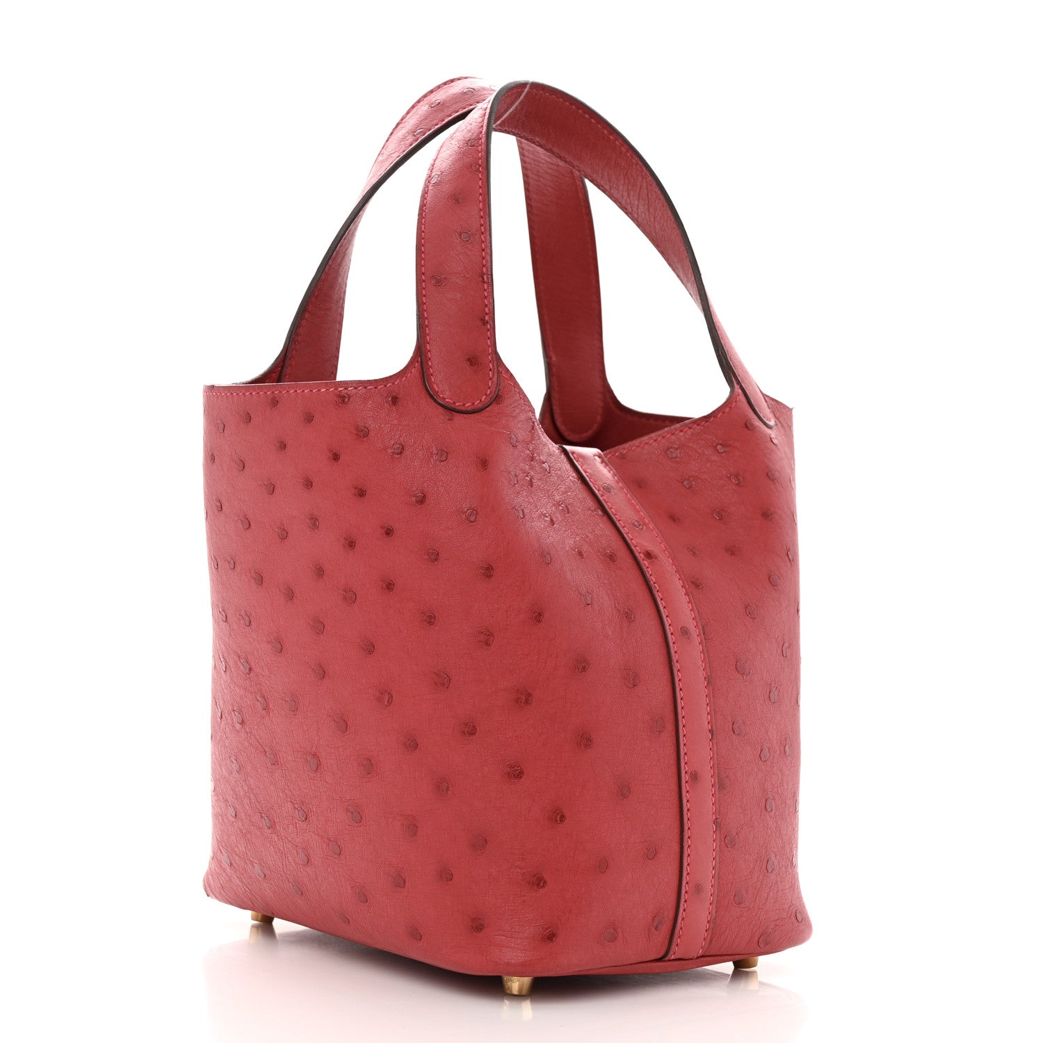 Hermes Ostrich Picotin Lock 18 Rouge Vif 3 of 12