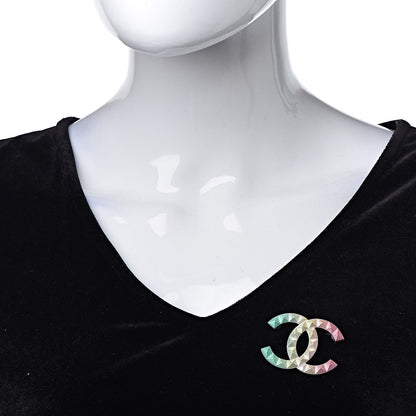 Chanel Metal Studded CC Rainbow Brooch Multicolor 2 of 4