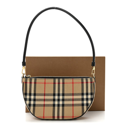 Burberry Vintage Check Calfskin Olympia Slim Pouch Archive Beige 12 of 12