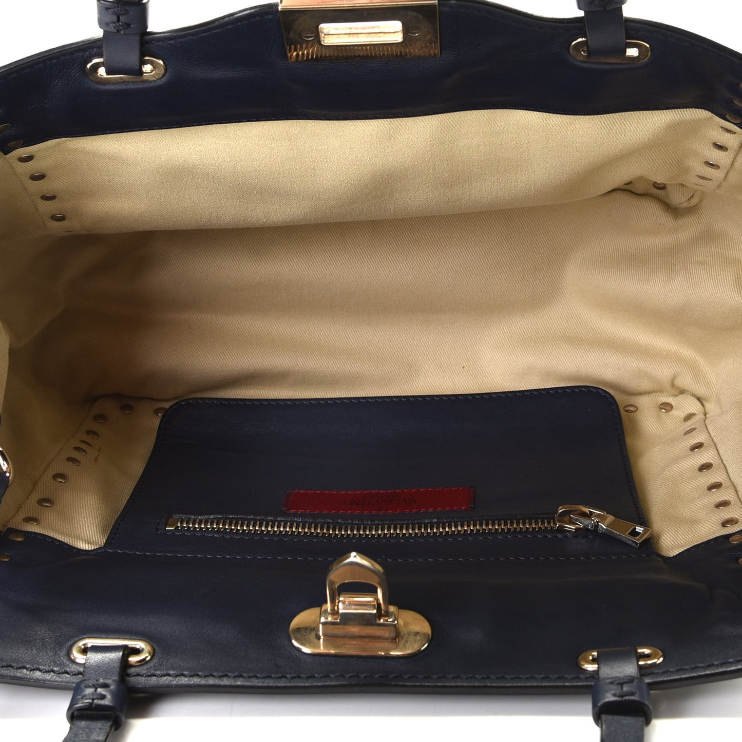 Vitello Small Rockstud Tote Marine