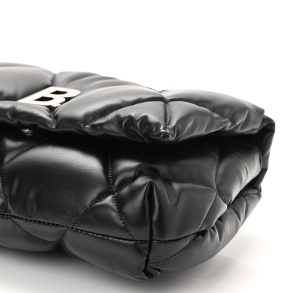 Balenciaga Nappa Calfskin Quilted Touch B Puffy Clutch Black 10 of 10