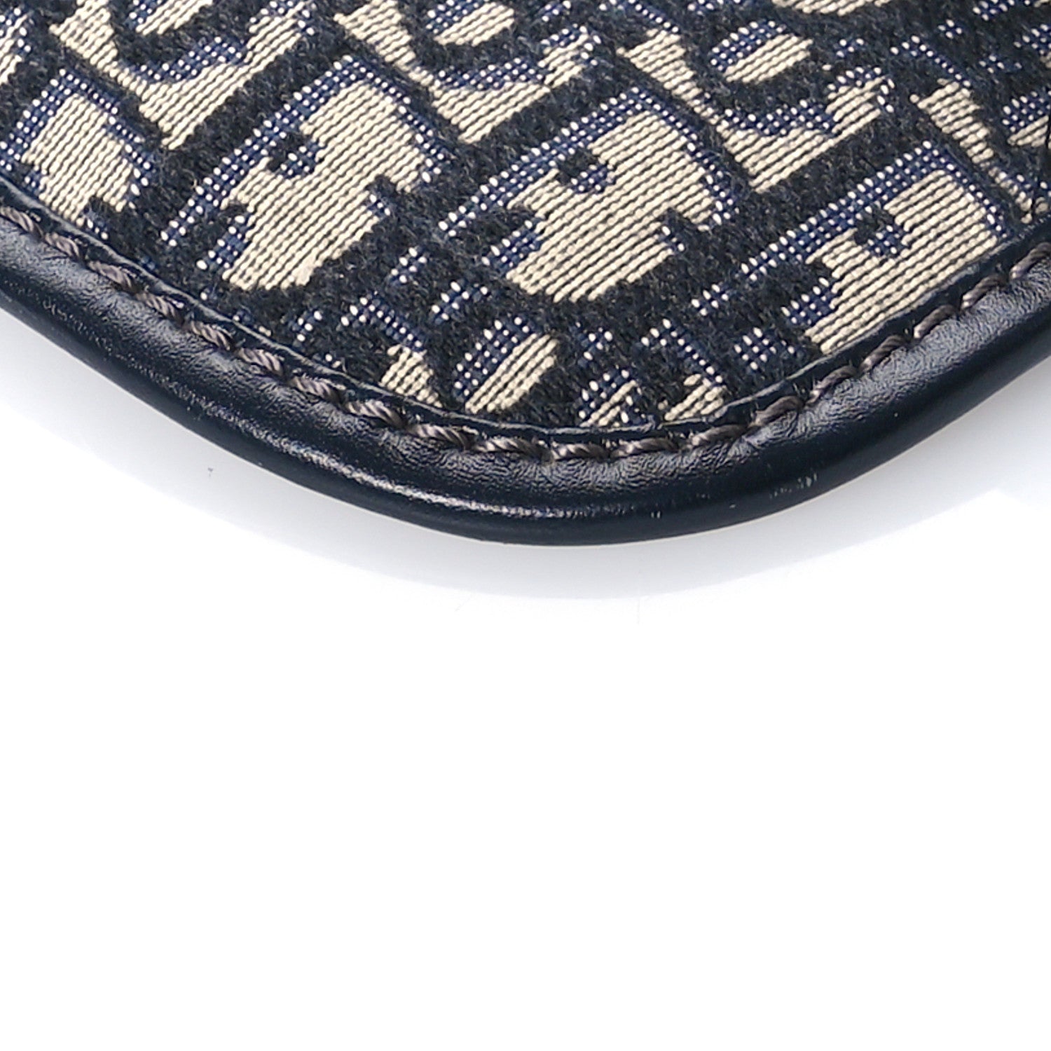 Christian Dior Oblique Fold Over Clutch Blue 10 of 11