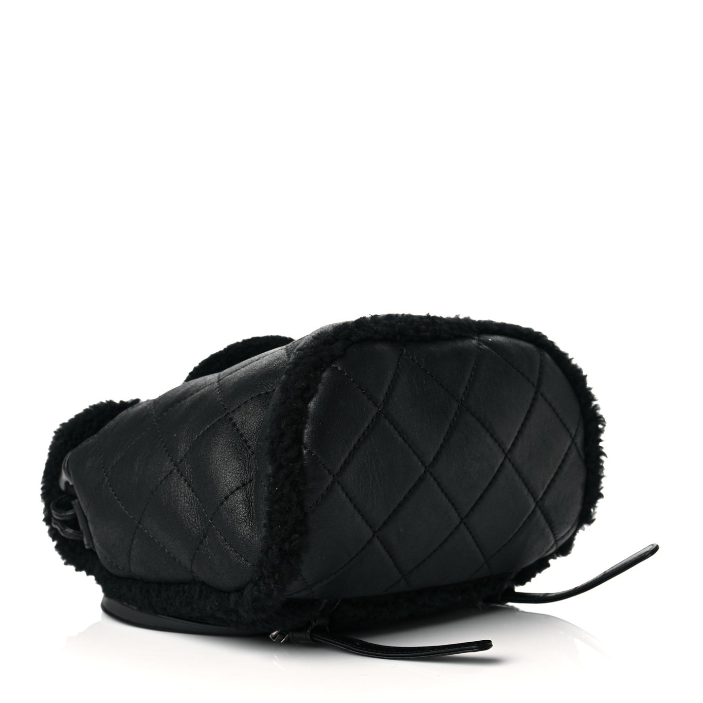 Lambskin Shearling Coco Neige Backpack Black