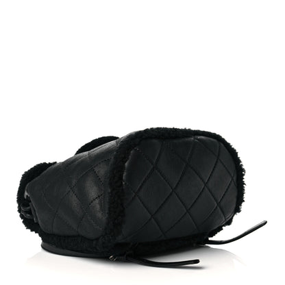 Chanel Lambskin Shearling Coco Neige Backpack Black 3 of 8