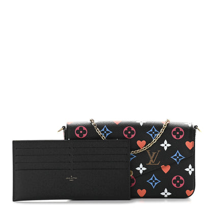 Louis Vuitton Game On Felicie Chain Wallet Black 1 of 9